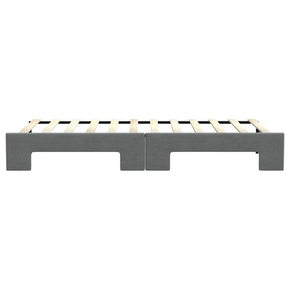 Divano Letto con Letto Estraibile Grigio Scuro 80x200 Tessuto - homemem39