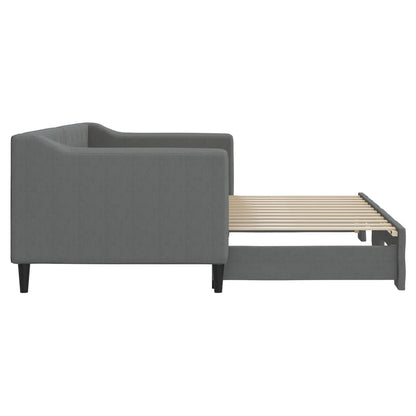 Divano Letto con Letto Estraibile Grigio Scuro 80x200 Tessuto - homemem39
