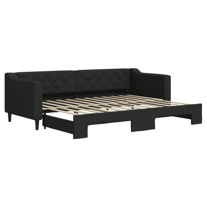 Divano Letto con Letto Estraibile Nero 80x200 Tessuto | homemem39
