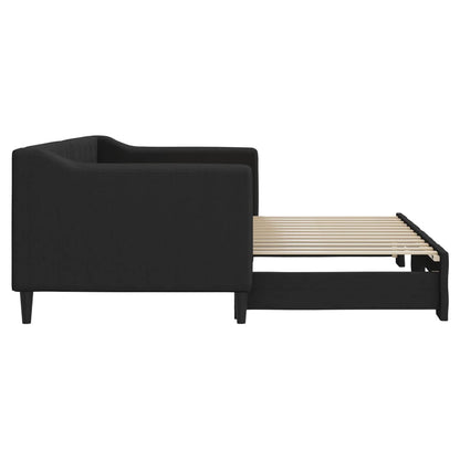 Divano Letto con Letto Estraibile Nero 80x200 Tessuto | homemem39