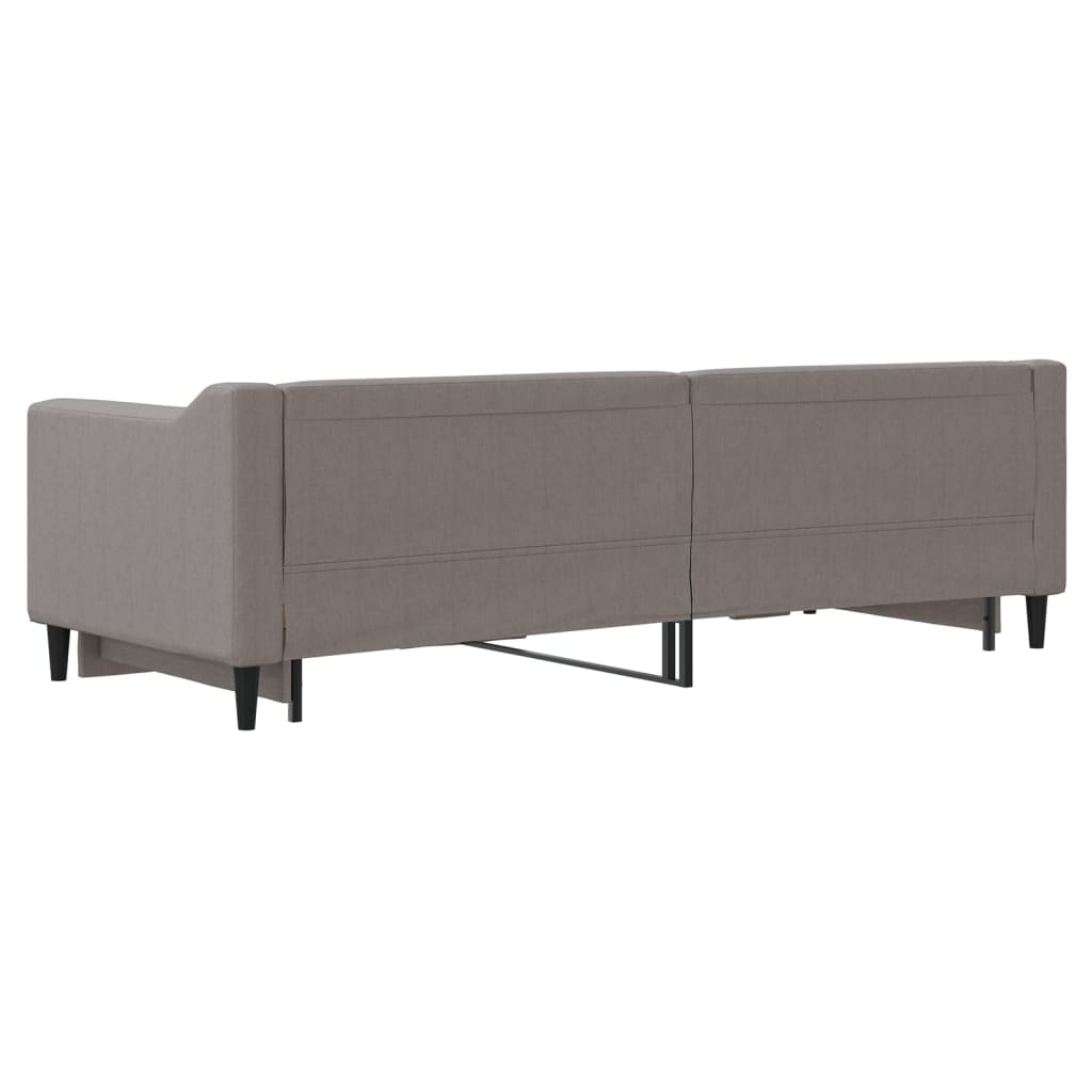 Divano Letto con Letto Estraibile Tortora 80x200 cm Tessuto - homemem39