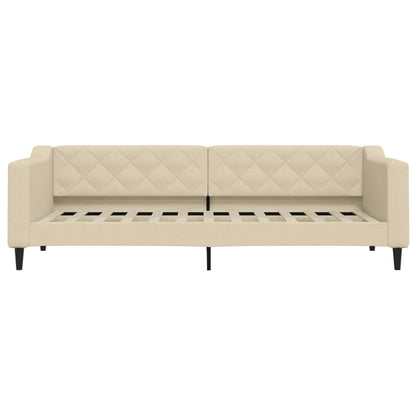 Divano Letto con Letto Estraibile Crema 80x200 cm Tessuto | homemem39