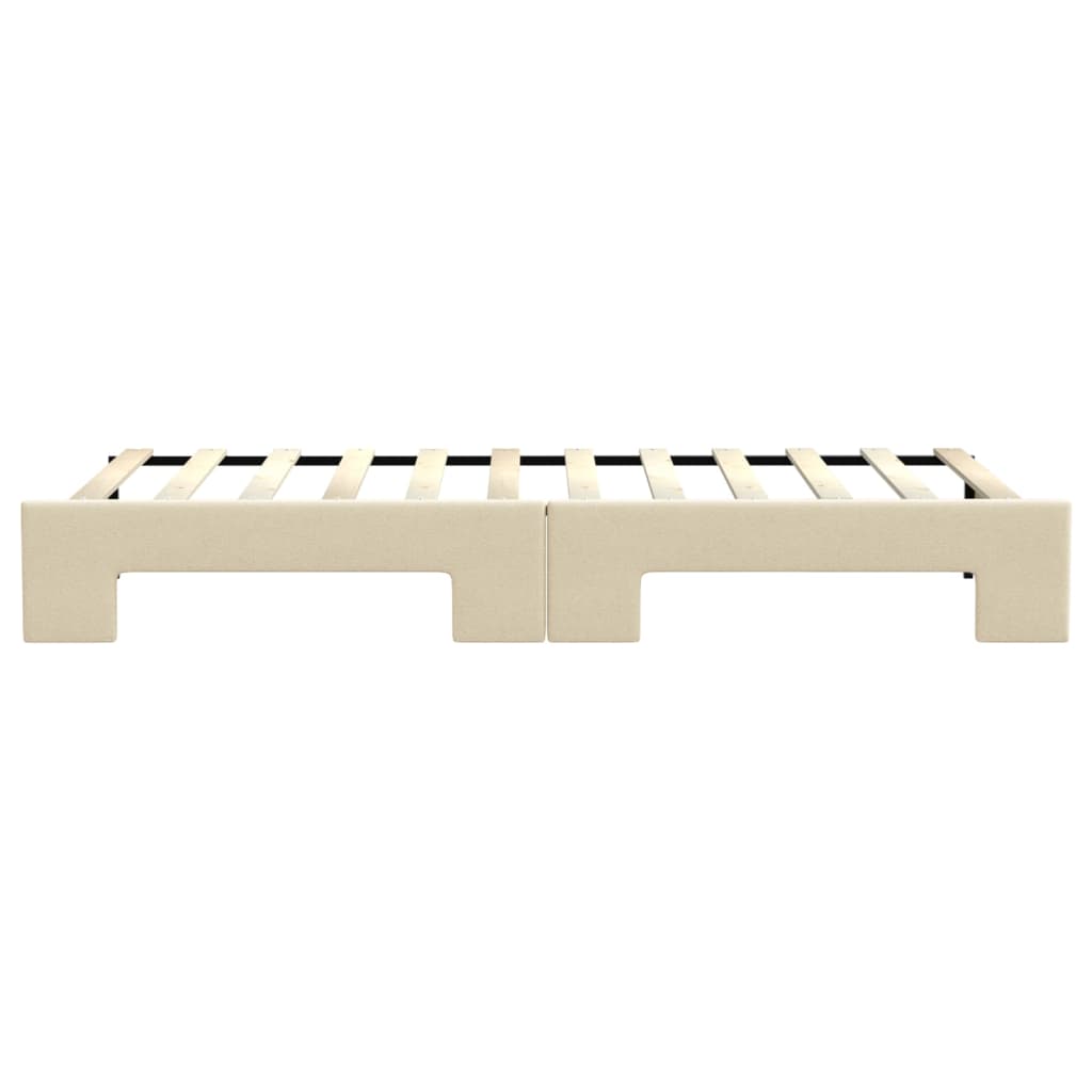 Divano Letto con Letto Estraibile Crema 80x200 cm Tessuto | homemem39