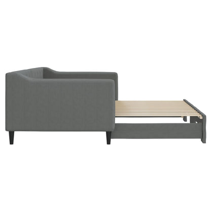 Divano Letto con Letto Estraibile Grigio Scuro 90x200cm Tessuto - homemem39