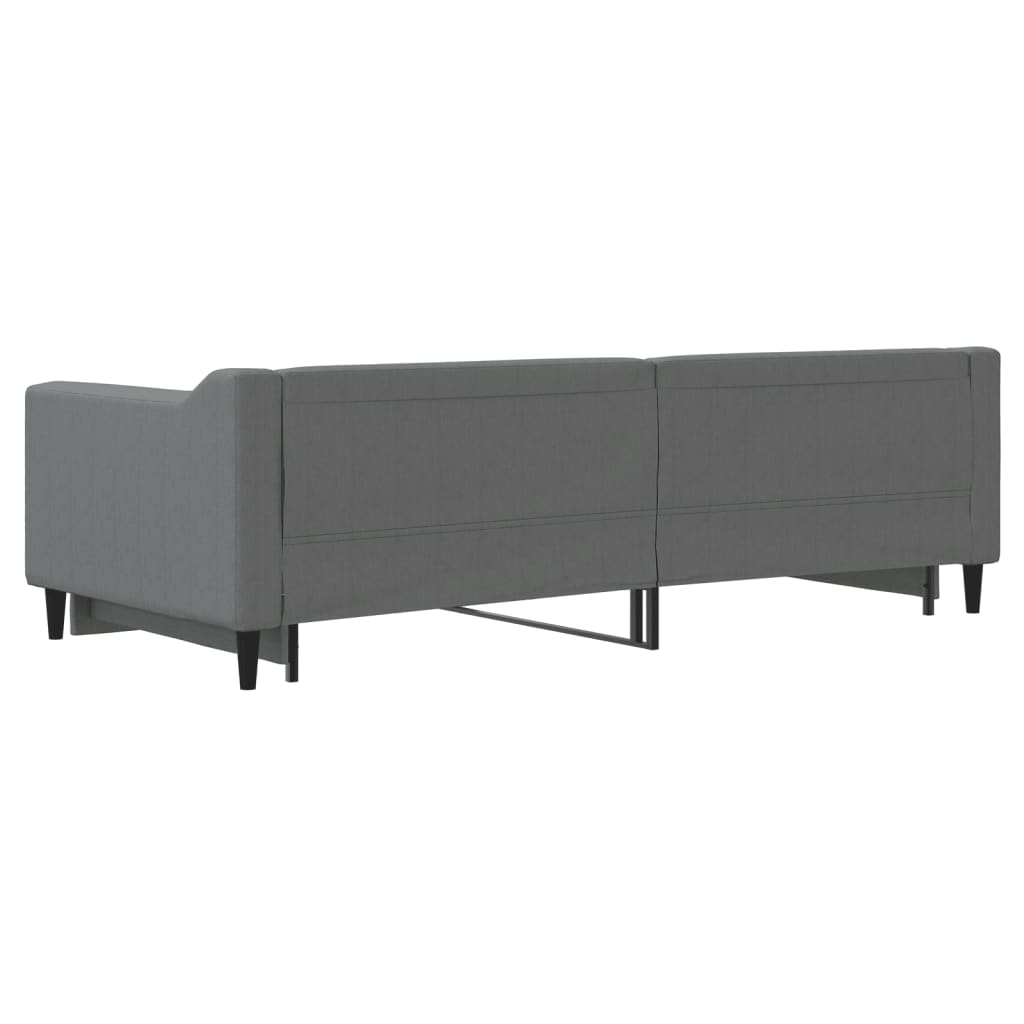 Divano Letto con Letto Estraibile Grigio Scuro 90x200cm Tessuto - homemem39