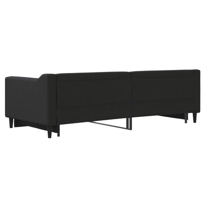 Divano Letto con Letto Estraibile Nero 90x200 cm in Tessuto - homemem39