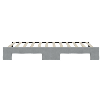 Divano Letto con Letto Estraibile Grigio Chiaro 100x200 Tessuto - homemem39