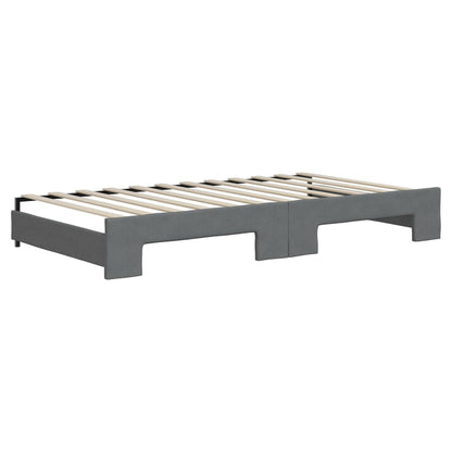 Divano Letto con Letto Estraibile Grigio Scuro 100x200 Tessuto - homemem39
