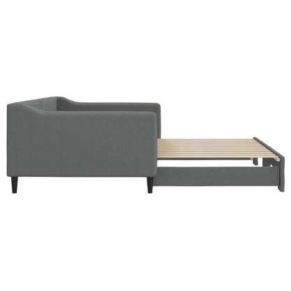 Divano Letto con Letto Estraibile Grigio Scuro 100x200 Tessuto - homemem39