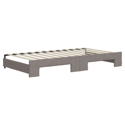 Divano Letto con Letto Estraibile Tortora 100x200 cm in Tessuto | homemem39