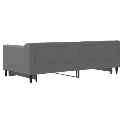Divano Letto con Letto Estraibile Grigio Scuro 90x190cm Tessuto - homemem39