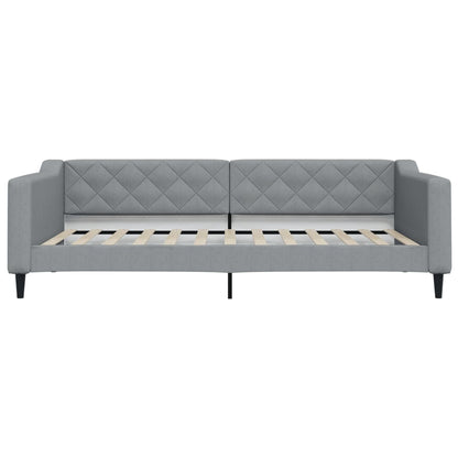 Divano Letto Estraibile Cassetti Grigio Chiaro 100x200 Tessuto - homemem39