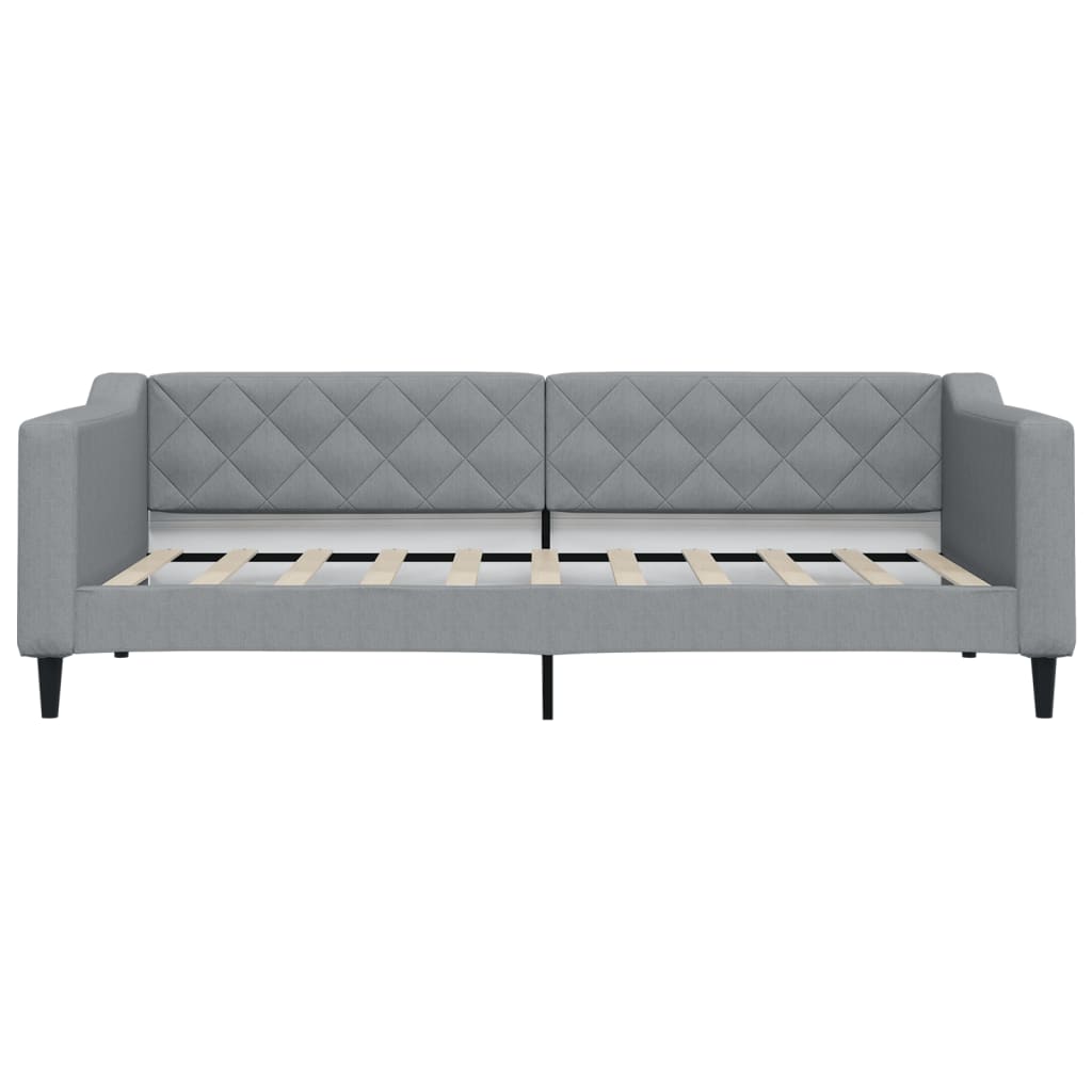 Divano Letto Estraibile Cassetti Grigio Chiaro 90x190cm Tessuto | homemem39