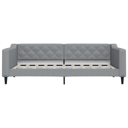 Divano Letto Estraibile Cassetti Grigio Chiaro 90x190cm Tessuto | homemem39
