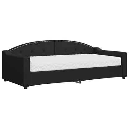 Divano Letto con Materasso Nero 90x200 cm in Tessuto | homemem39