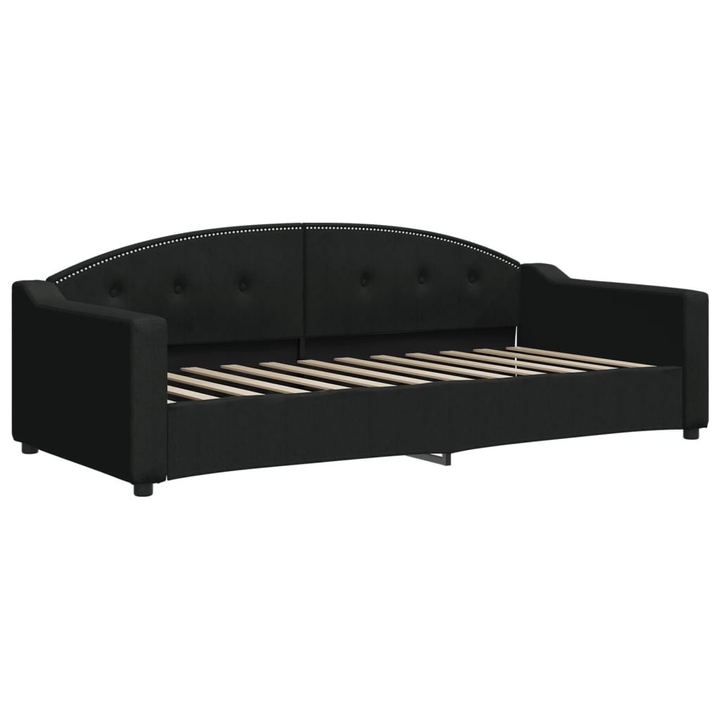 Divano Letto con Materasso Nero 90x200 cm in Tessuto | homemem39