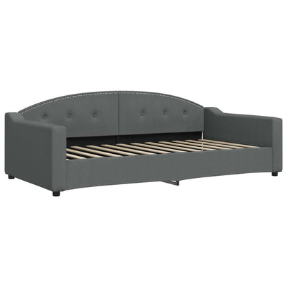 Divano Letto con Materasso Grigio Scuro 100x200 cm in Tessuto | homemem39