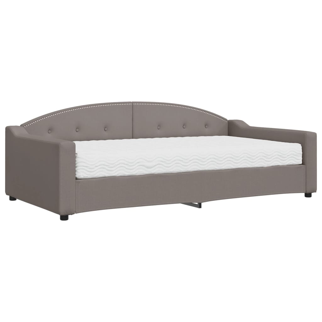 Divano Letto con Materasso Tortora 100x200 cm in Tessuto | homemem39