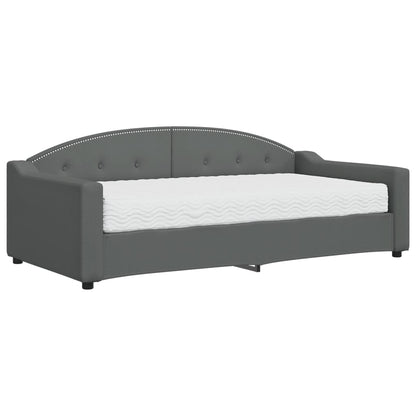 Divano Letto con Materasso Grigio Scuro 90x190 cm in Tessuto - homemem39