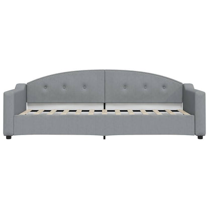 Divano Letto con Letto Estraibile Grigio Chiaro 80x200 Tessuto - homemem39