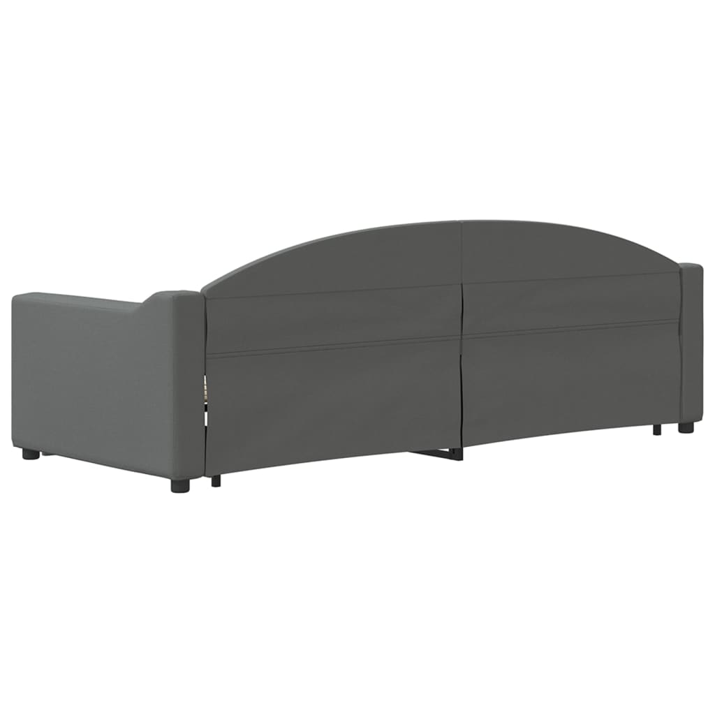 Divano Letto con Letto Estraibile Grigio Scuro 80x200 Tessuto | homemem39
