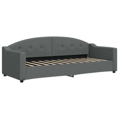 Divano Letto con Letto Estraibile Grigio Scuro 80x200 Tessuto | homemem39