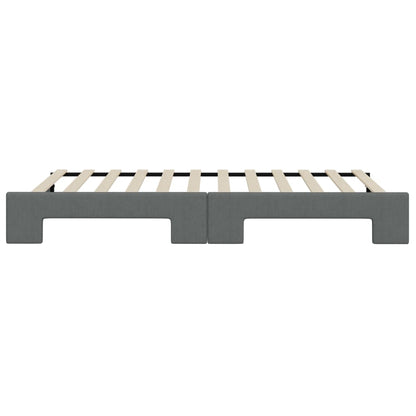 Divano Letto con Letto Estraibile Grigio Scuro 80x200 Tessuto | homemem39