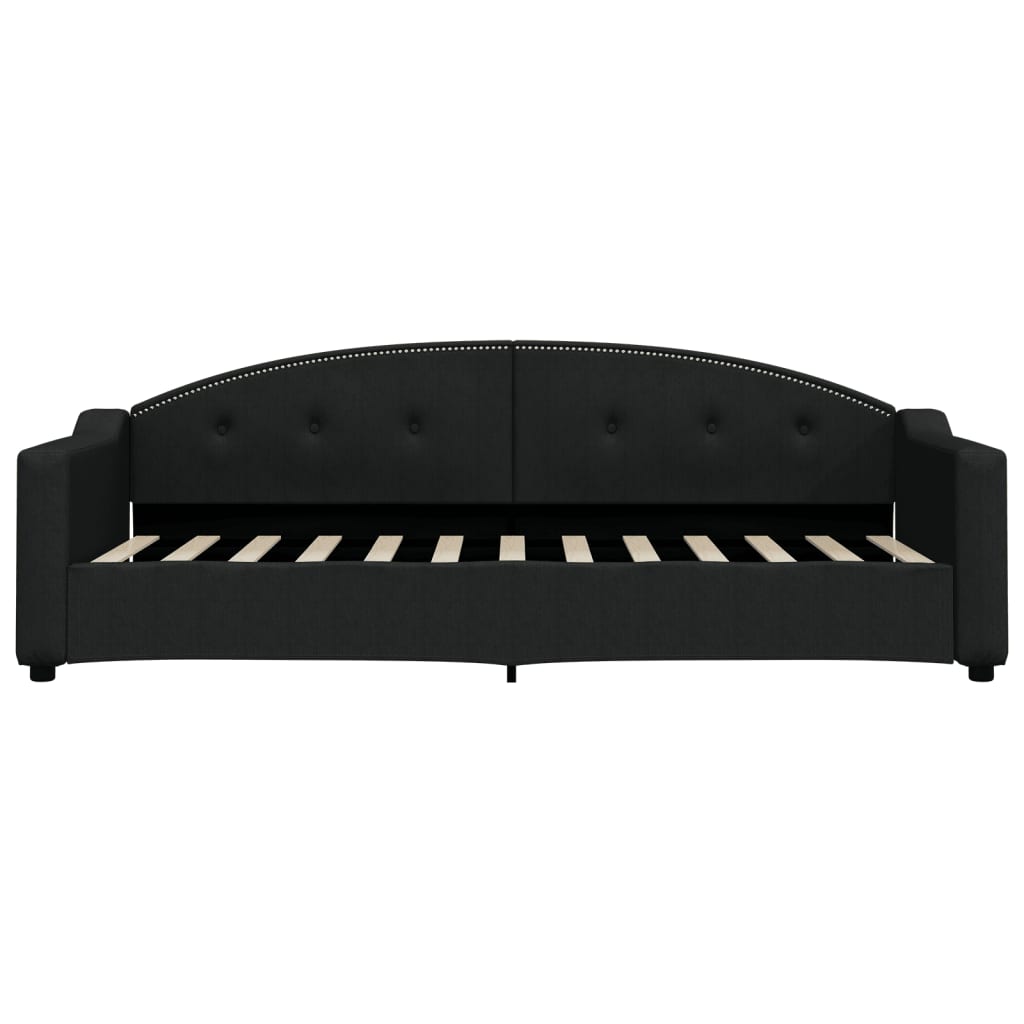 Divano Letto con Letto Estraibile Nero 80x200 Tessuto