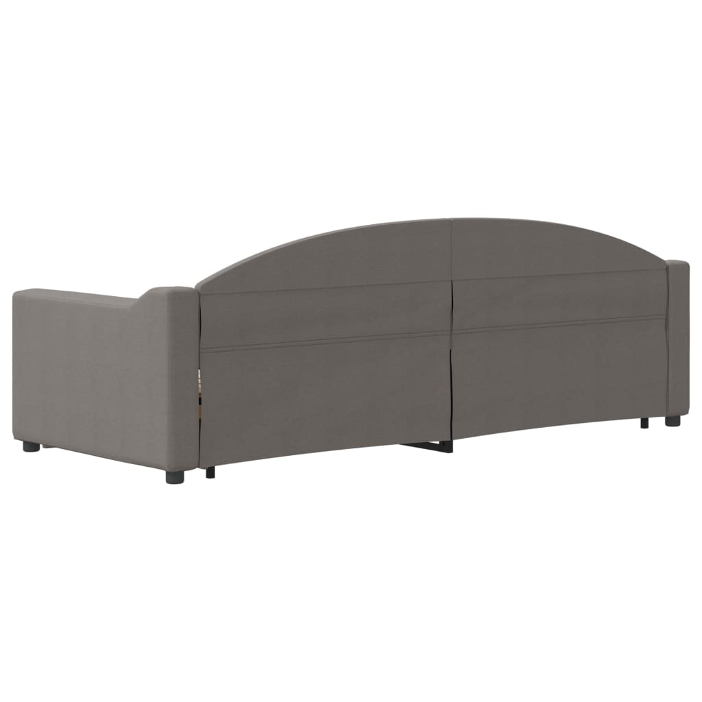 Divano Letto con Letto Estraibile Tortora 80x200 cm Tessuto | homemem39