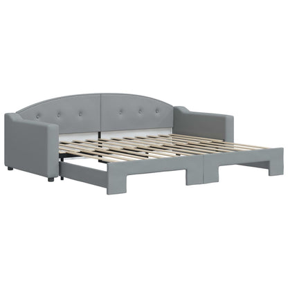 Divano Letto con Letto Estraibile Grigio Chiaro 90x200 Tessuto - homemem39