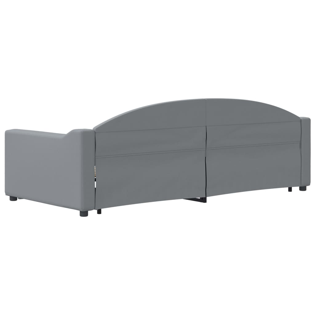 Divano Letto con Letto Estraibile Grigio Chiaro 90x200 Tessuto - homemem39