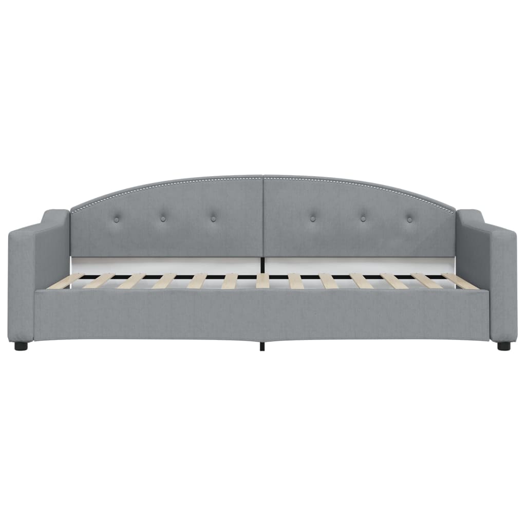 Divano Letto con Letto Estraibile Grigio Chiaro 90x200 Tessuto - homemem39