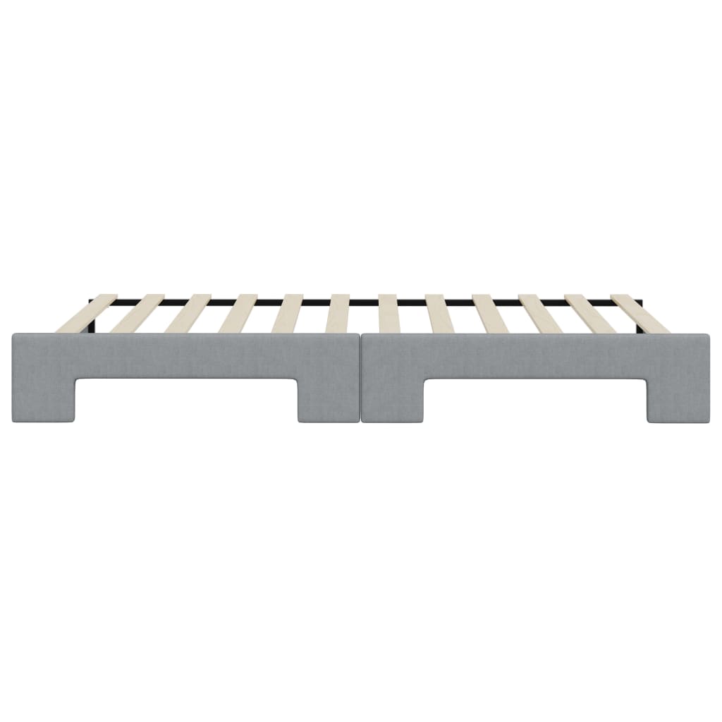 Divano Letto con Letto Estraibile Grigio Chiaro 90x200 Tessuto - homemem39