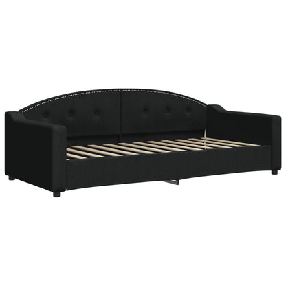 Divano Letto con Letto Estraibile Nero 90x200 cm in Tessuto | homemem39