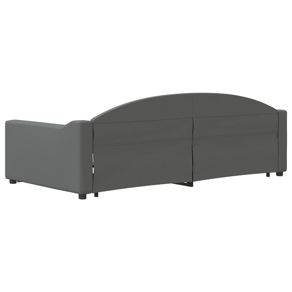 Divano Letto con Letto Estraibile Grigio Scuro 100x200 Tessuto | homemem39