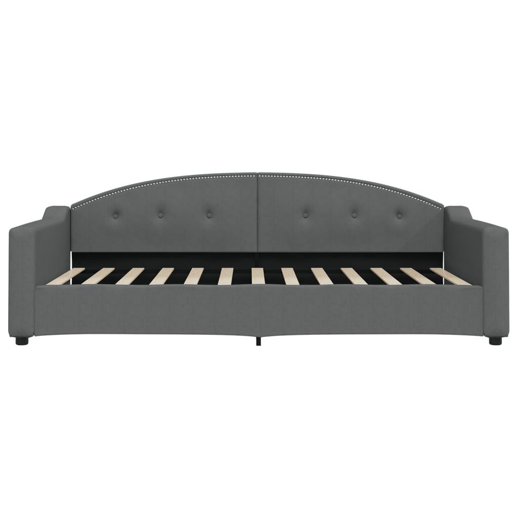 Divano Letto con Letto Estraibile Grigio Scuro 100x200 Tessuto | homemem39