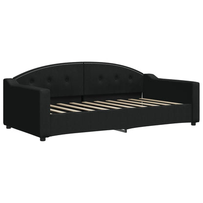 Divano Letto con Letto Estraibile Nero 90x190 cm in Tessuto | homemem39