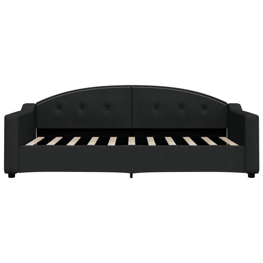 Divano Letto con Letto Estraibile Nero 90x190 cm in Tessuto | homemem39