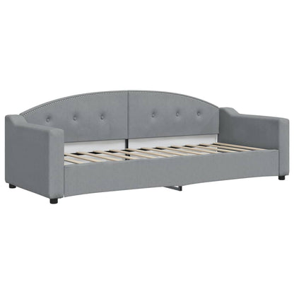 Divano Letto Estraibile Cassetti Grigio Chiaro 80x200cm Tessuto - homemem39