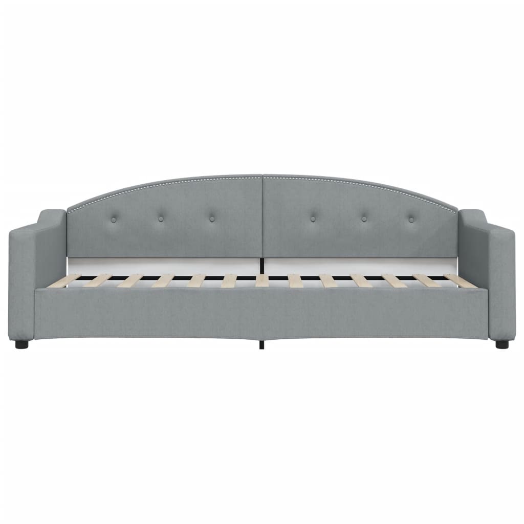 Divano Letto Estraibile Cassetti Grigio Chiaro 80x200cm Tessuto - homemem39