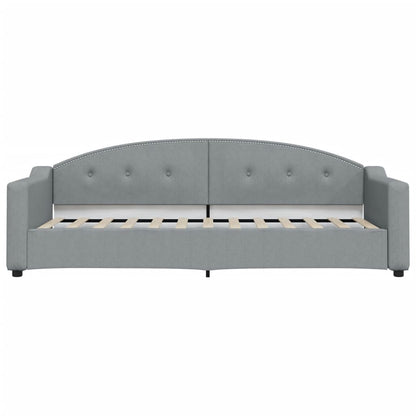 Divano Letto Estraibile Cassetti Grigio Chiaro 80x200cm Tessuto - homemem39