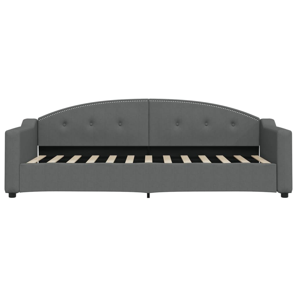 Divano Letto Estraibile Cassetti Grigio Scuro 80x200cm Tessuto | homemem39
