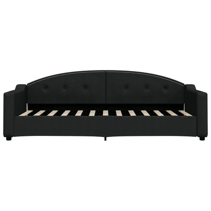 Divano Letto Estraibile con Cassetti Nero 80x200 cm in Tessuto | homemem39