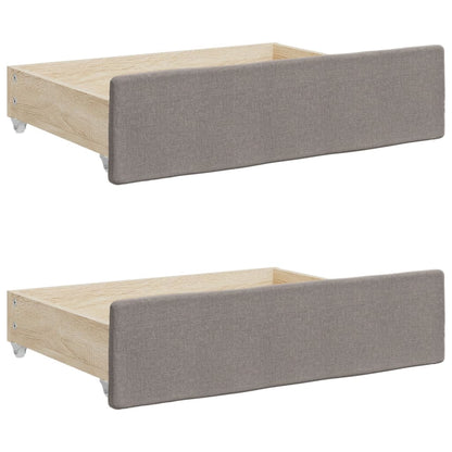 Divano Letto Estraibile con Cassetti Tortora 80x200 cm Tessuto | homemem39