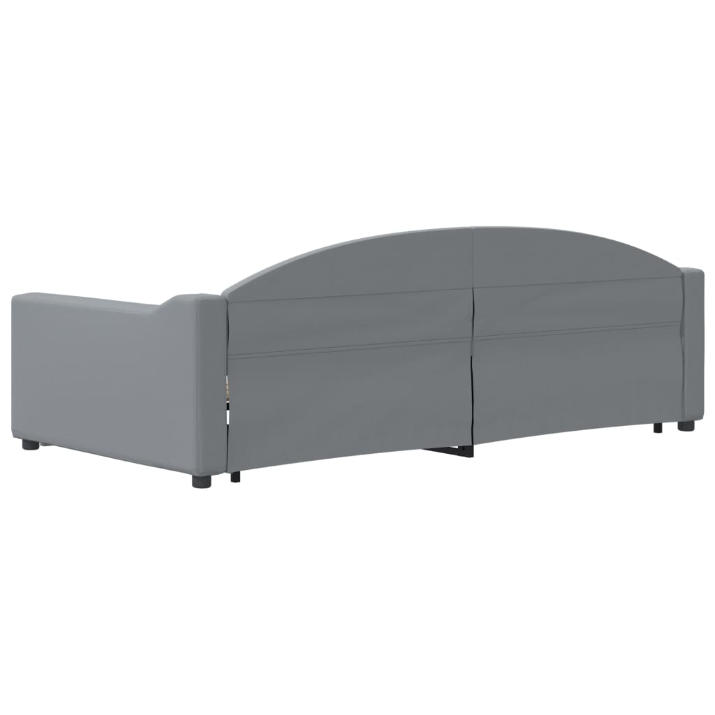 Divano Letto Estraibile Cassetti Grigio Chiaro 100x200 Tessuto - homemem39