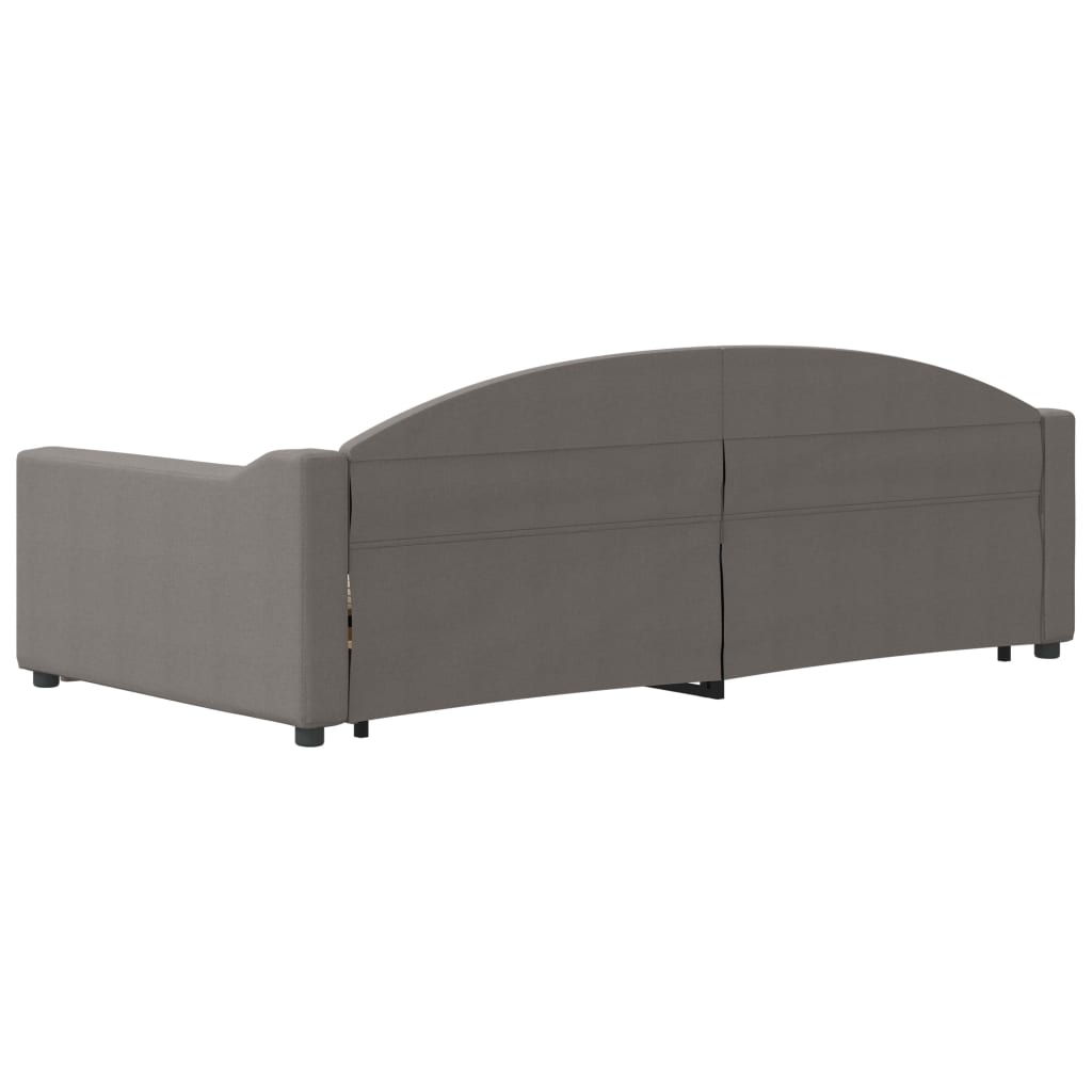 Divano Letto Estraibile con Cassetti Tortora 100x200 cm Tessuto | homemem39
