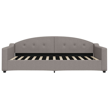 Divano Letto Estraibile con Cassetti Tortora 100x200 cm Tessuto | homemem39