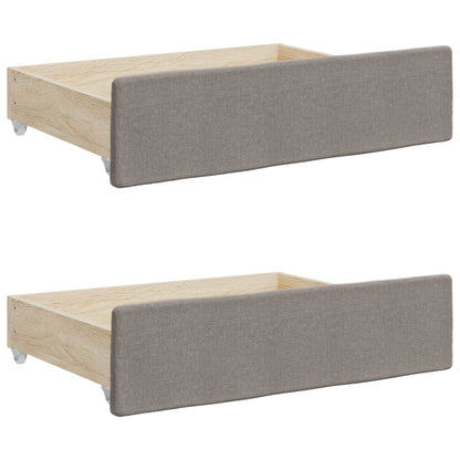 Divano Letto Estraibile con Cassetti Tortora 100x200 cm Tessuto | homemem39
