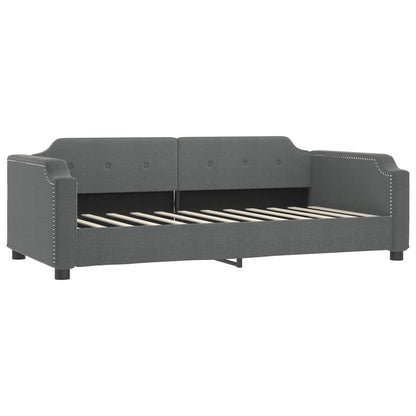 Divano Letto con Materasso Grigio Scuro 90x190 cm in Tessuto | homemem39