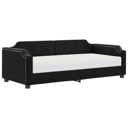 Divano Letto con Materasso Nero 90x190 cm in Tessuto - homemem39